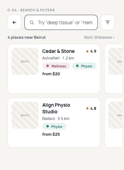 Search — places near Beirut
